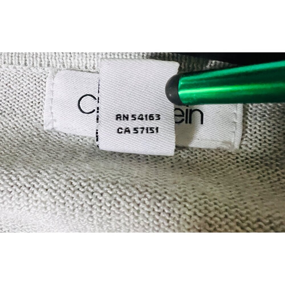 Calvin Klein Womens Light Gray Layered-Look Sweater Large - Picture 4 of 7